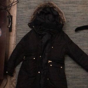 forever 21 puffy jacket with fur on hood